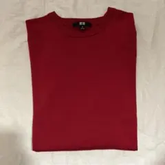 UNIQLO クルーネックセーター レッド Mサイズ