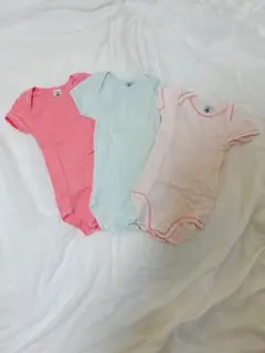 プチバトー(petit bateau)半袖ロンパース 3枚セット 86cm