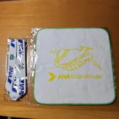 未開封 ANA ストラップとハンドタオル