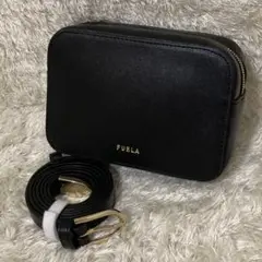 未使用品 FURLA ブロックミニクロスボディ ショルダーバッグ ネイビー 