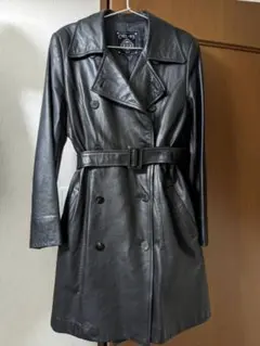 レザートレンチコート　本革　ラムレザー