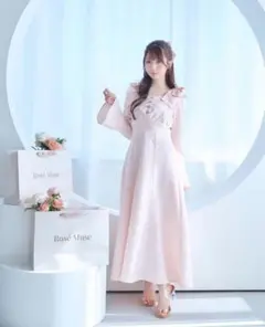 ロゼミューズ Lace switching jacquard dress ピンク - メルカリ