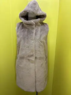 INTELLECTION フード付きベージュベスト