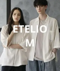 ETELIO シアーレース ジップシャツ アイボリー M 春夏 きれカジのサムネイル