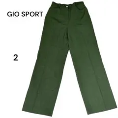 GIO SPORTジオスポーツウール混カジュアルパンツスラックスカーキオフィスMのサムネイル