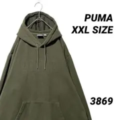 プーマ パーカー プルオーバー ワンポイント XXL カーキ