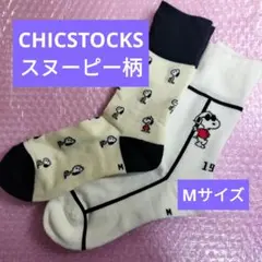 CHICSTOCKS　シックストックス　スヌーピー柄靴下　Mサイズのサムネイル
