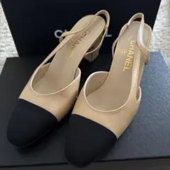 CHANEL スリングバックヒールパンプス 36.5のサムネイル