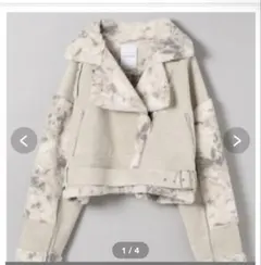 ボアキリカエ b-3ライダースジャケット オフホワイト JEANASIS