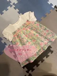 センスオブワンダー 花柄 Tシャツ 90 チュニック　レース　半袖　可愛い