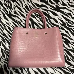 Samantha Thavasa DELUXE バッグ ピンク クロコダイル