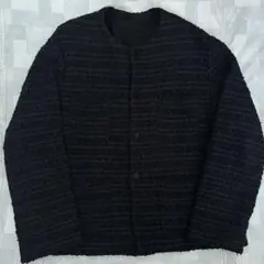 COOHEM ツイードジャケット ニットジャケット XL ネイビーのサムネイル