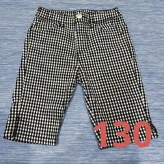 98. 女の子 ハーフパンツ チェック 130