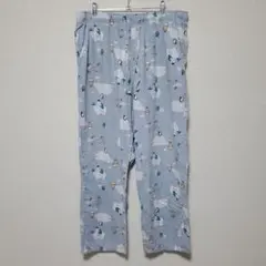 オールドネイビー パンツ ストレート 総柄 L 水 綿 部屋着