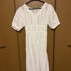 OLIVE des OLIVE ホワイト シャツワンピース 半袖