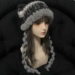 柊*〜様 【ゲリラオークションstart】261ハンドメイド編み物　猫耳ニット帽