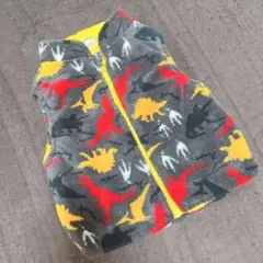 恐竜 迷彩 フリース ジャケット ベスト アウター