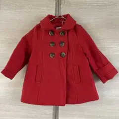 美品OLD NAVY ピーコート赤 18-24M 80