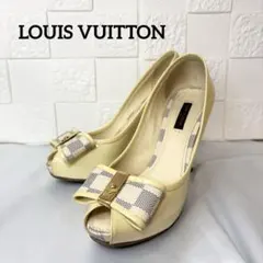 【LOUIS VUITTON】ルイヴィトン パンプス リボン ダミエ エナメルのサムネイル