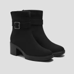 VIVAIA スクエアトゥ 撥水加工 ヒールブーツ