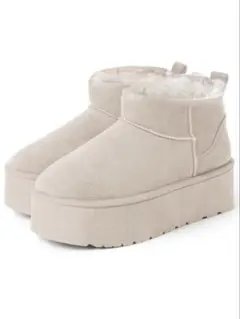 GRL 厚底ムートンブーツ[fa049] 小さめ アイボリー 23.5cm