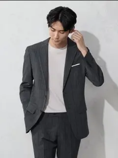 【美品】P.S.FAダークグレー チェック スーツ セット