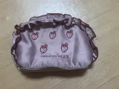 GELATO PIQUE いちご刺繍 フリルポーチのサムネイル