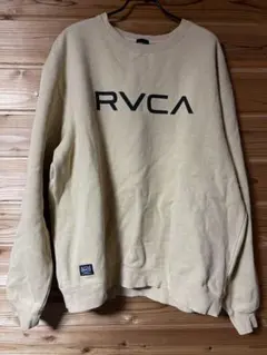 RVCA LIGI ベージュ クルーネック スウェット