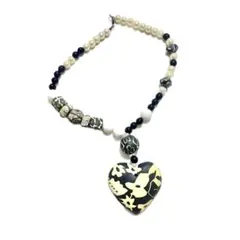 y2k 平成ギャル　ビーズハート型ペンダント ネックレス　チョーカー　00s