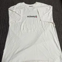 Stüssy チェリー刺繍 Tシャツ Lサイズ ホワイト
