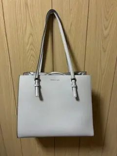CHARLES & KEITH トートバッグ ライトグレー