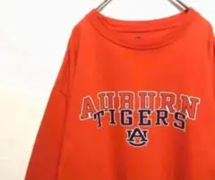 US古着 長袖Tシャツ ロンT M オレンジ カレッジフットボール