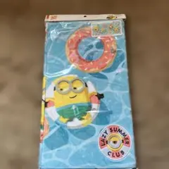ミニオン Lazy Summer Club タオル 約34×80cm