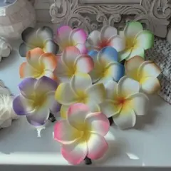 プリメリア　ピン　ヘアクリップ　ハワイ　南国　アロハ　フラ　花　造花　カラフル