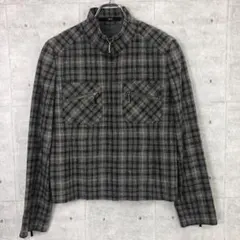 DAKS 日本製 古着 チェック柄 スタンドカラー ジップアップ ジャケットのサムネイル