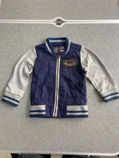 美品【80サイズ】AVIREX ジップアップジャケット ネイビー/グレー