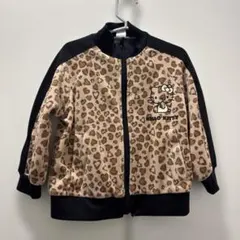 フタフタ　HELLO KITTY ジップアップ　 ジャージ　豹柄　100