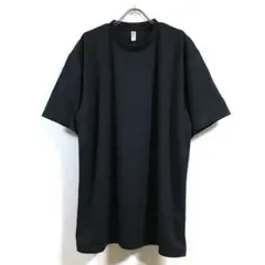新品 ビッグサイズ ドライ Tシャツ 半袖 無地 メンズ ブラック 3Lのサムネイル