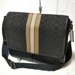 極美品 COACH トンプソン シグネチャー ショルダーバック　C5387