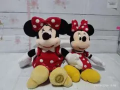 美品 Disney ミニー ぬいぐるみ 2点 レディース 赤