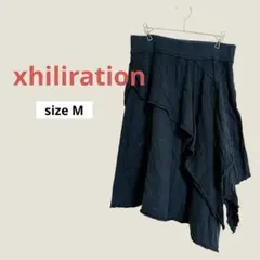 xhiliration ダークブルー アシンメトリックスカート M