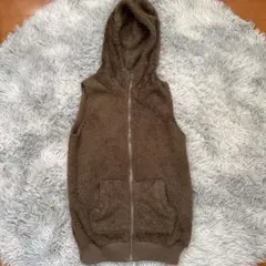 フード付きブラウンベスト Mサイズ