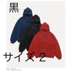 A.PRESSE Vintage Zip Sweat Hoodie サイズ2 黒