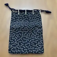 美品【印傳屋】人気 合切袋 (がっさいぶくろ) マチあり 杉綾柄 インデンヤ 黒 美品【印傳屋】人気 合切袋 (がっさいぶくろ) マチあり 杉綾柄