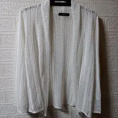 Muleas★未使用★レース編み カーディガン／LL