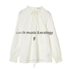 【美品✨️】アースミュージック＆エコロジー パールタックブラウス F 白 完売