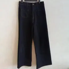 【超美品】ZARA パッチポケットマリンストレートデニム