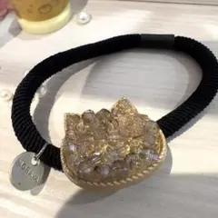 値下げ済★⭐︎ヘアゴム237の1キラキラビーズ付猫モチーフ可愛い合金ヘアゴム買い得