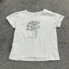 コムサイズム　花束プリント 半袖Tシャツ