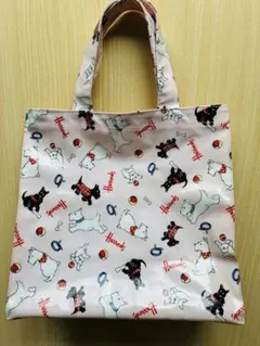 Harrods ハロッズ ピンク ドッグ柄 トートバッグ